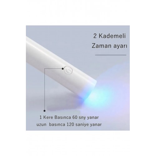 Yeni Tasarım Mini El Tipi Taşınabilir 3 W Usb Şarjlı Beyaz Tırnak Oje Kurutucu Ultraviyole Mor Işık